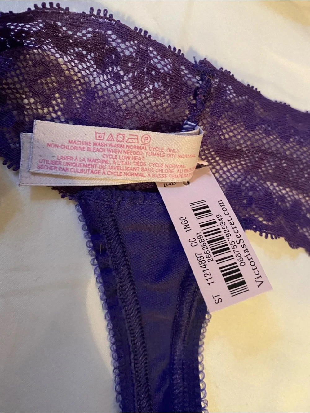 Victoria’s Secret NWT-D VTG ‘13 M Purple LoRise Tanga Thong Cheeky Bikini Panty